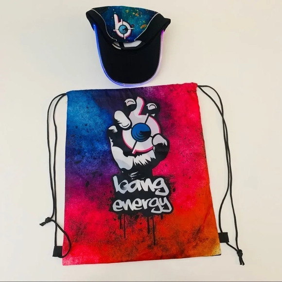 Nwot bang energy lighted hat and drawstring bag - Picture 2 of 6